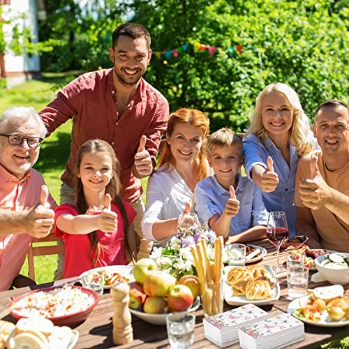100 Pieces Butterfly Napkins Pink Butterfly Party Paper Guest Towels Disposable Colorful Garden Spring Summer Flower And Butterflies Hand Towels For Wedding Birthday Holiday Decorative Party Supplies - Image 5