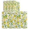 Watercolor Lemons Flower Leaves Tropical Fruit Floral Placemats Table Mats Set Of 4, Heat-Resistant Washable Clean Kitchen Place Mats For Dining Table Decoration
